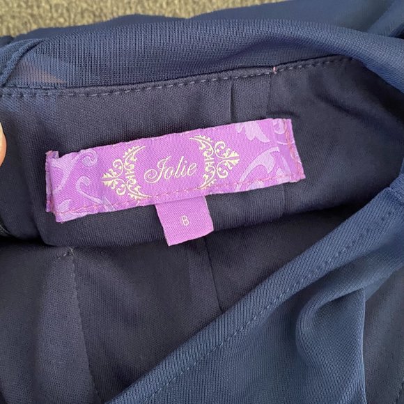 Navy Bridesmaids Dress Size 8 - Picture 3 of 3